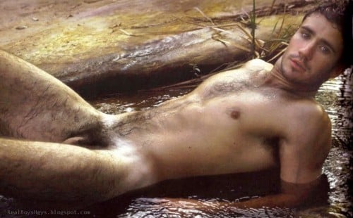 Naked Guys Outdoors In Nature