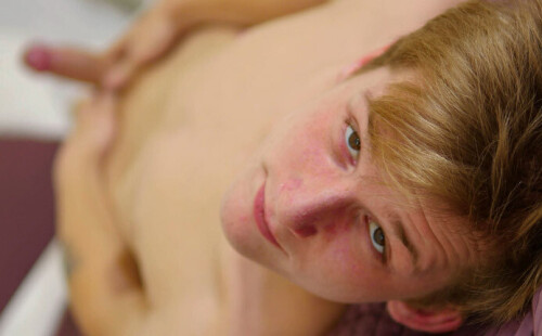 Blond twink Alex Law in a solo session