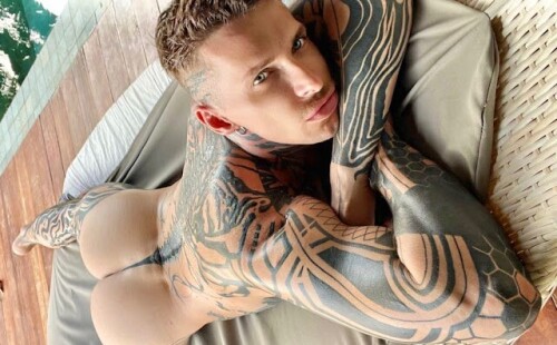 Sexy and tattoo twink