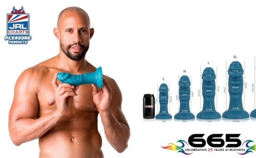 Gay Adult Film Star Harold Lopez Models the Cock Monster Liquid Silicone by 665