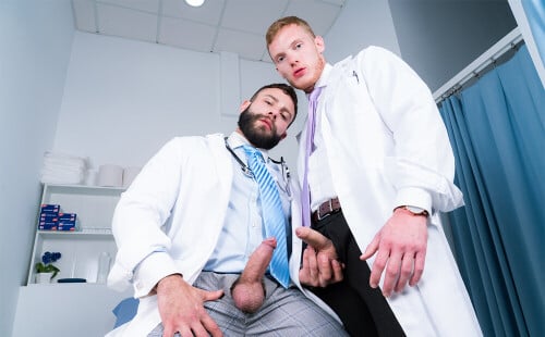 Spanish & Redhead Physicians Play Dirty Doctor