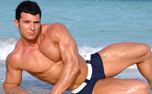 Well-muscle Hunk On The Beach