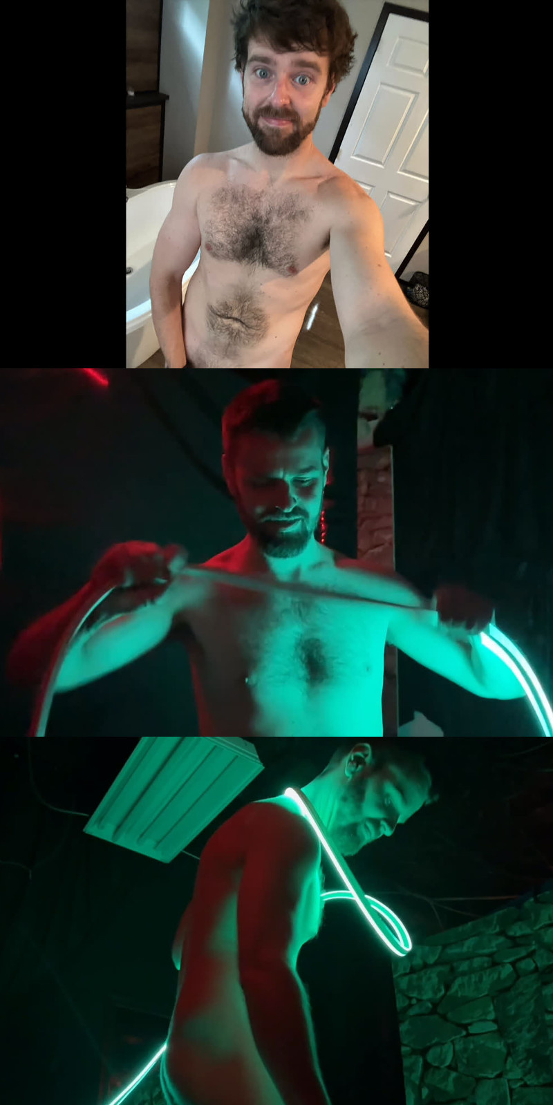 Ryan Tanner indulges in a glow-in-the-dark jerk off session