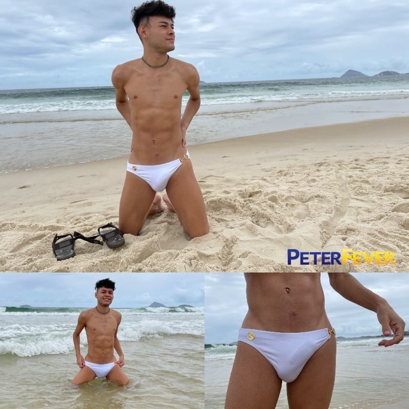 Sexy Brazilian-Japanese Stud Strokes His Massive Dick