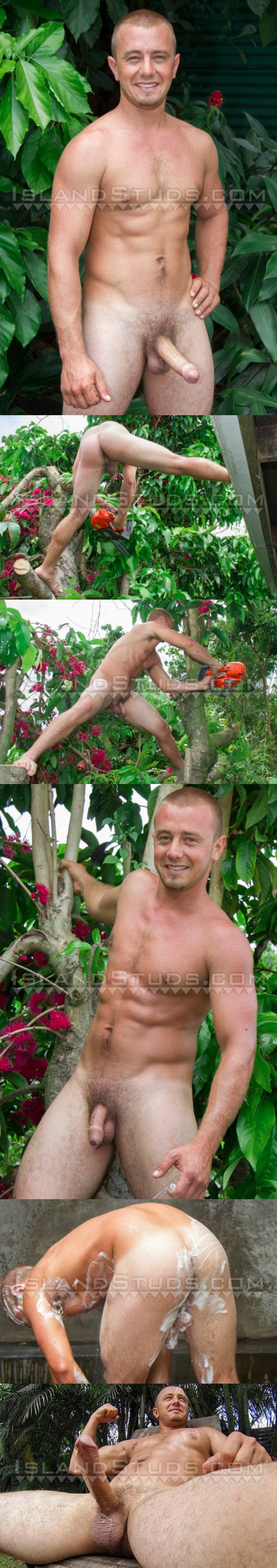 Brett's Uncut Cock Unleashes a Hot Stream of Cum