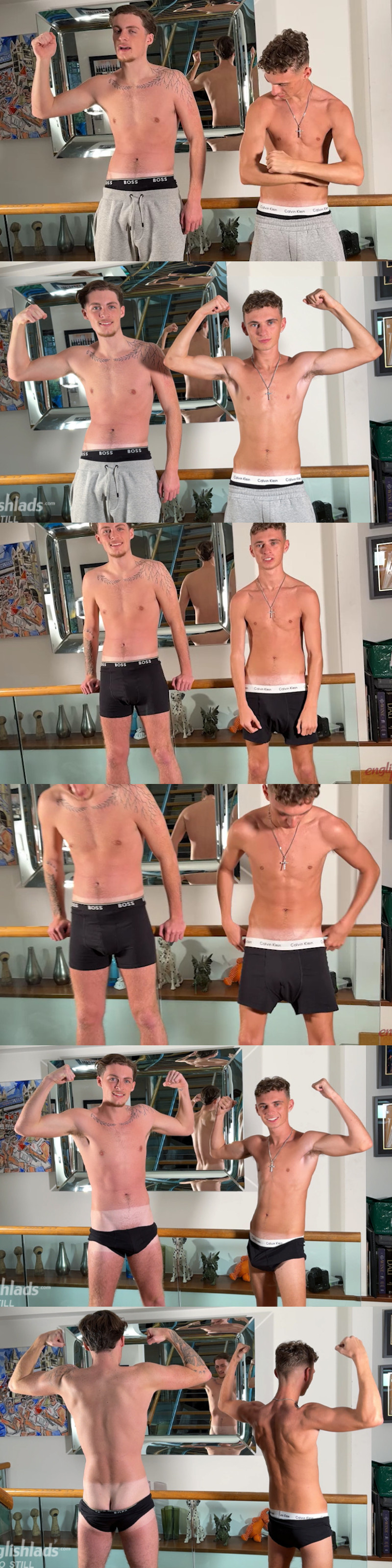 Str8t Twinks shoot massive cum loads from their 7-inch uncut cocks side-by-side
