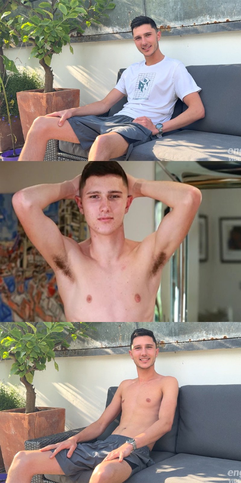 UK Twink Teases His Uncut Rock Hard Cock