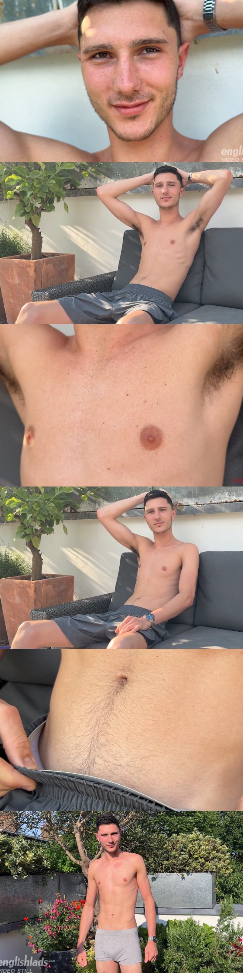 UK Twink Teases His Uncut Rock Hard Cock
