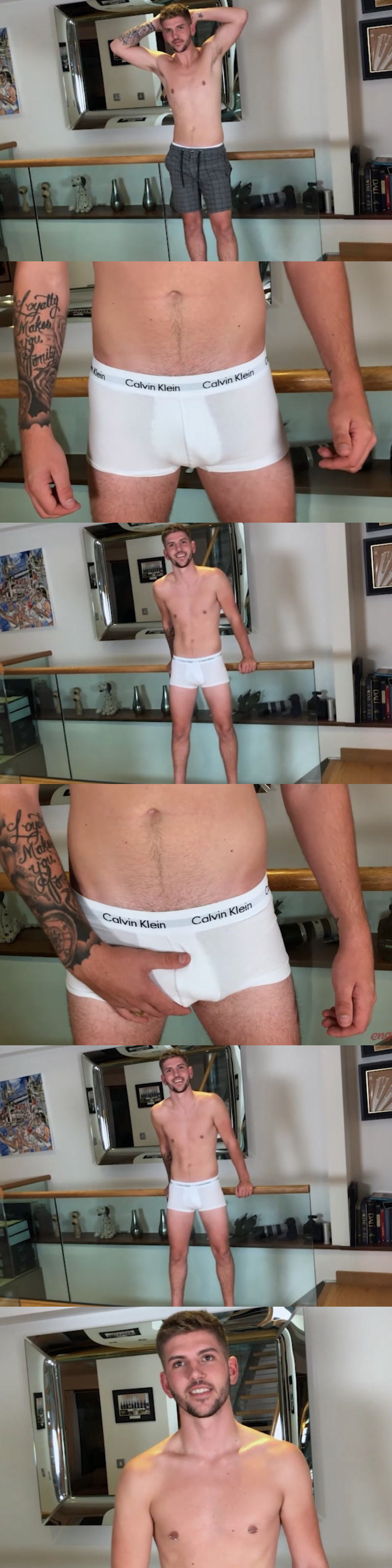 Straight Guy Milo Horrocks Shows Off His Uncut Cock