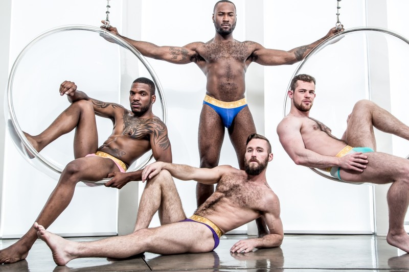 "Strip Poker" Fourway Debuts At New Gay Interracial Site Noir Male