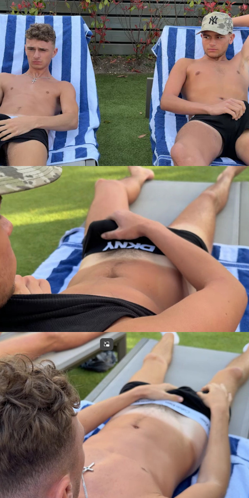 Str8 dudes Joey King & Leighton Kent jerk off their 7-inch uncut cocks
