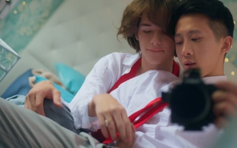 Spanish Hottie Gobbles Asian Jock's Big Dick
