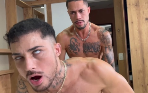 Ricke Maia's Cock Bounces With Markin Wolf's Big Bubble Butt