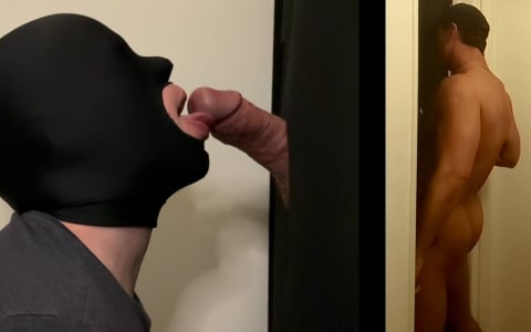 Glory Hole Cocksucker Gives Loud Slurping Blowjob