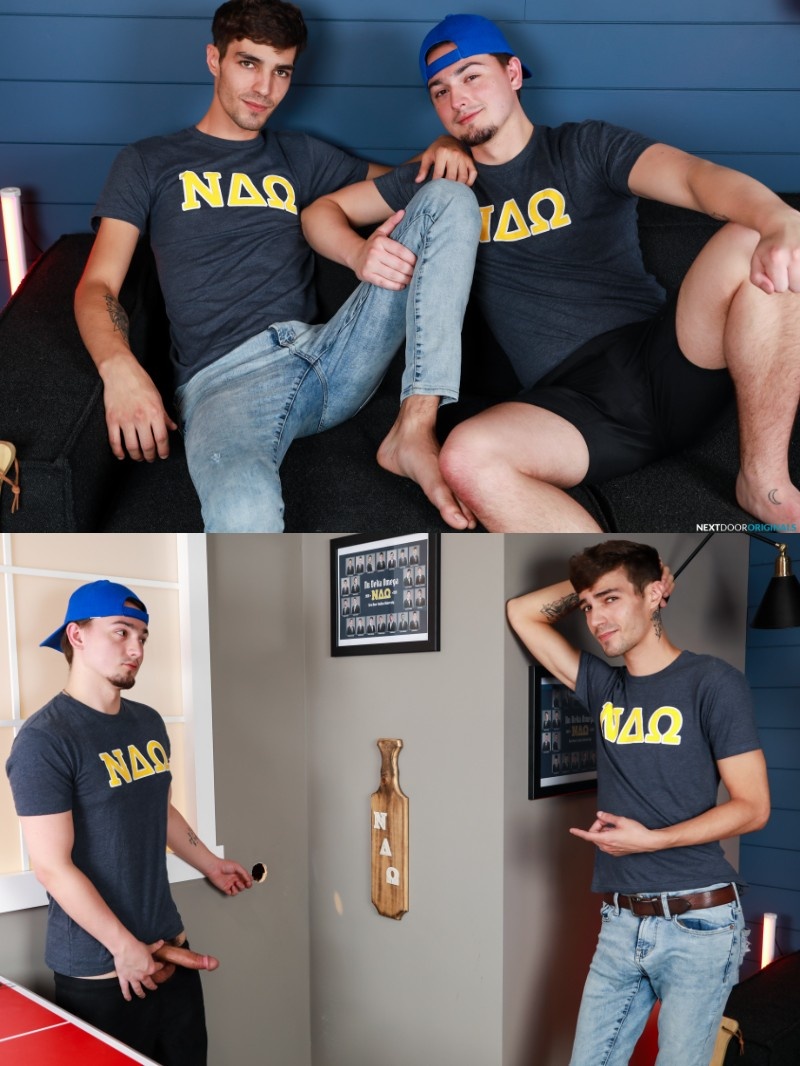 College Boys Try Out Their New In-Room Glory Hole