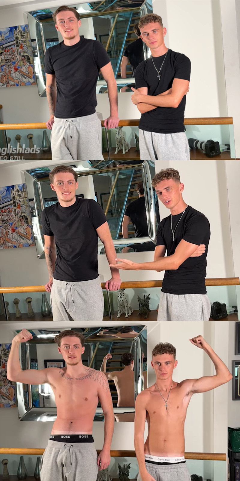 Str8t Twinks shoot massive cum loads from their 7-inch uncut cocks side-by-side