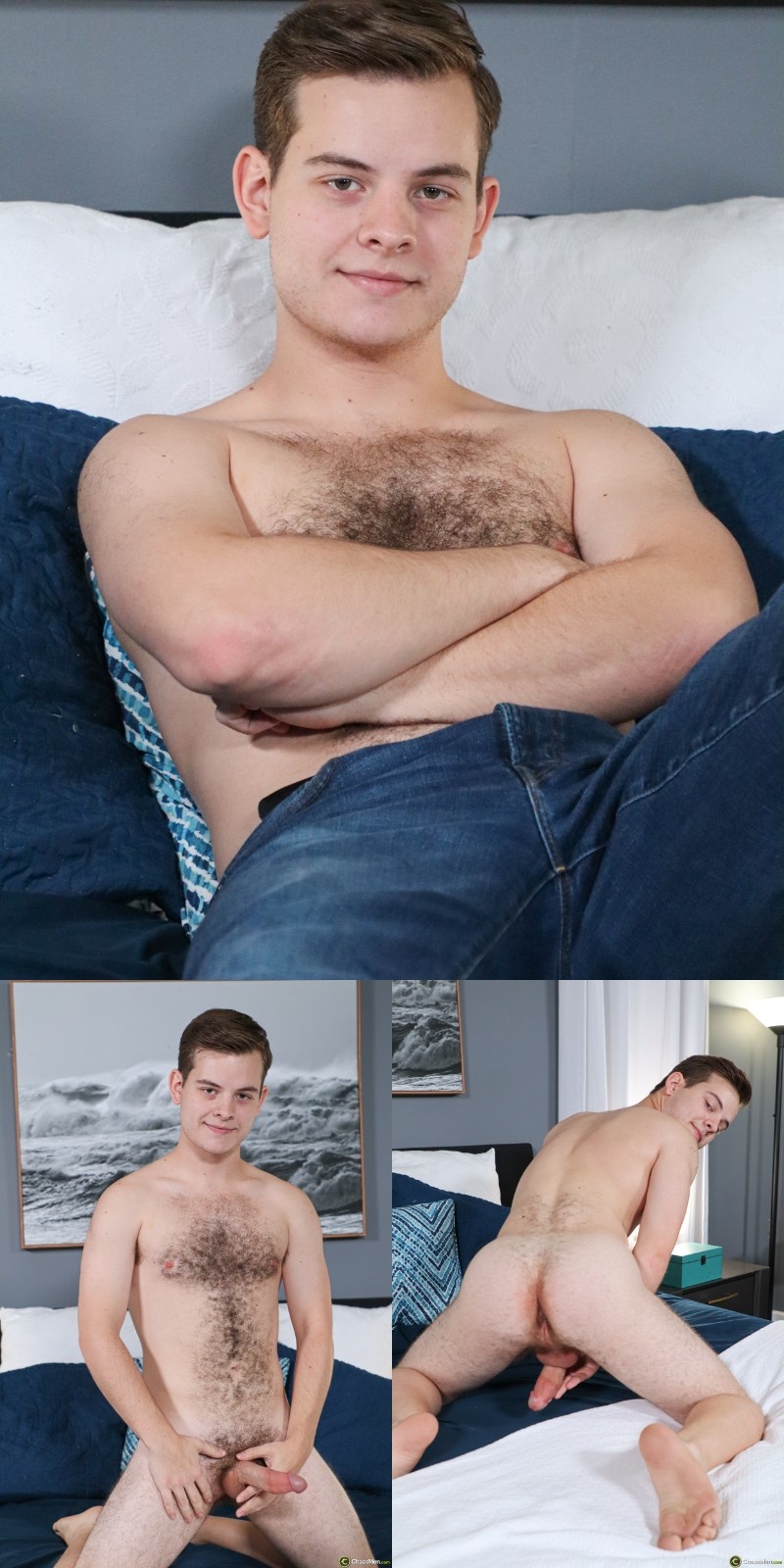 Hairy Young Man Ryan Russo Makes His Cock Dance