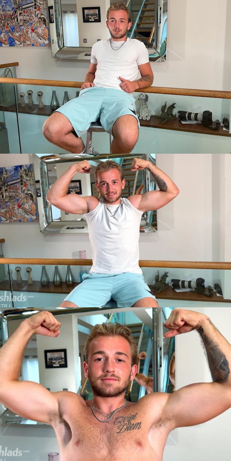 Straight Shaun Strokes His Uncut Cock For An Epic Cum Shot!