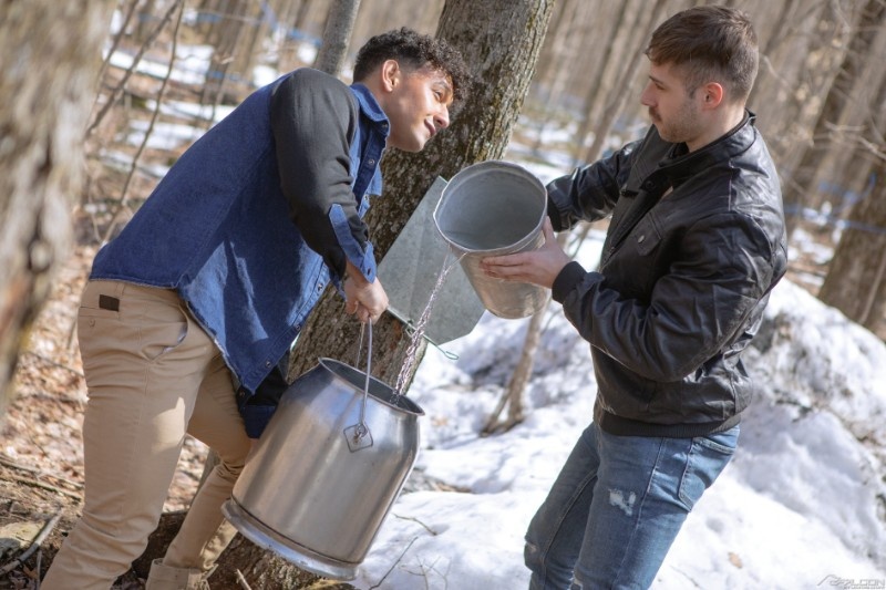 Syrup Maker Rides Dick Among the Maple Trees