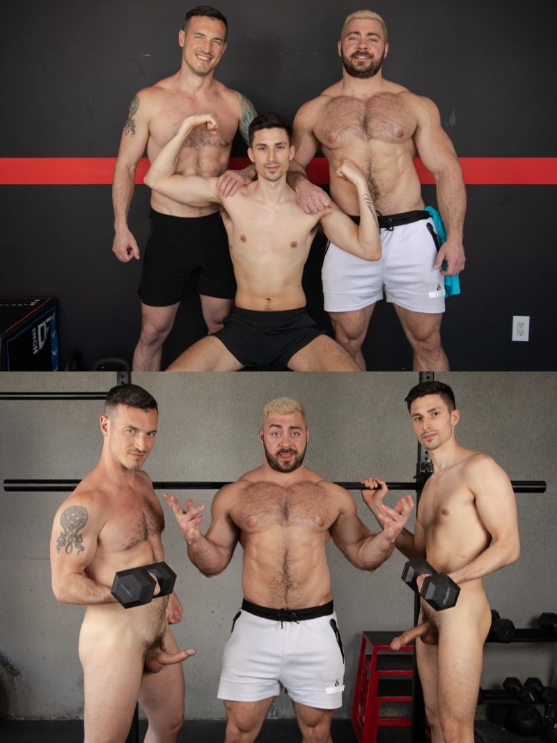 Father & Stepson Have Threeway With Their Gym Trainer