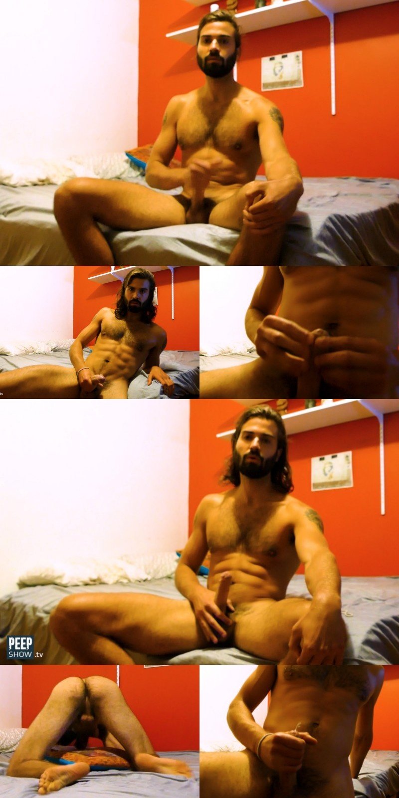 Sexy Bearded Canadian in Two Homemade JO Videos