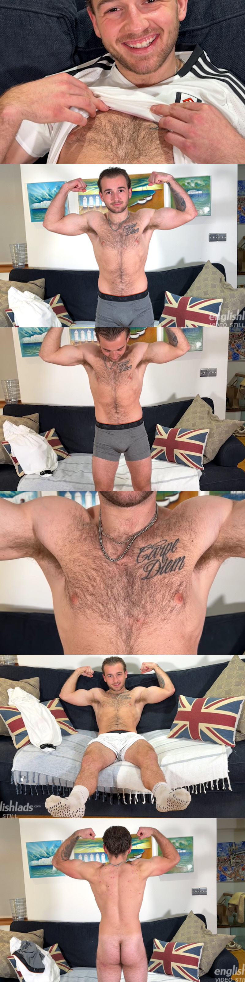 Shaun Thompson Wanks His Rock-Hard Uncut Cock & Squirts His Cum Load