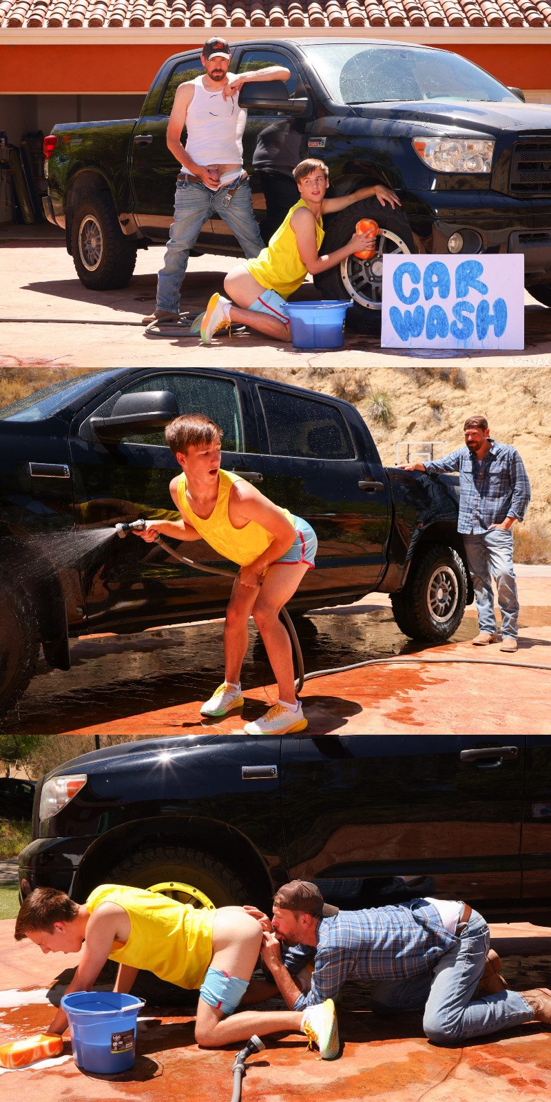 Ryan Landers & Zac Steele Car Wash Fuck