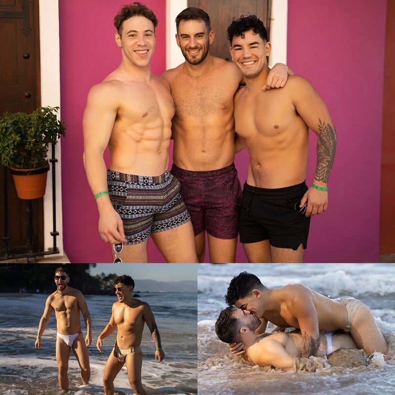 Puerto Vallarta Getaway 4 - Spit-Roasting Threeway!