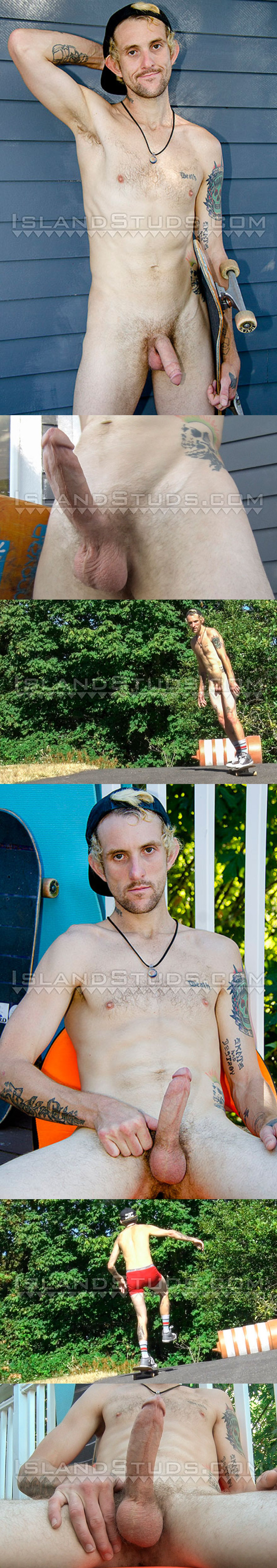 Hot and sweaty surfer dude showing off his skills with some epic swings!