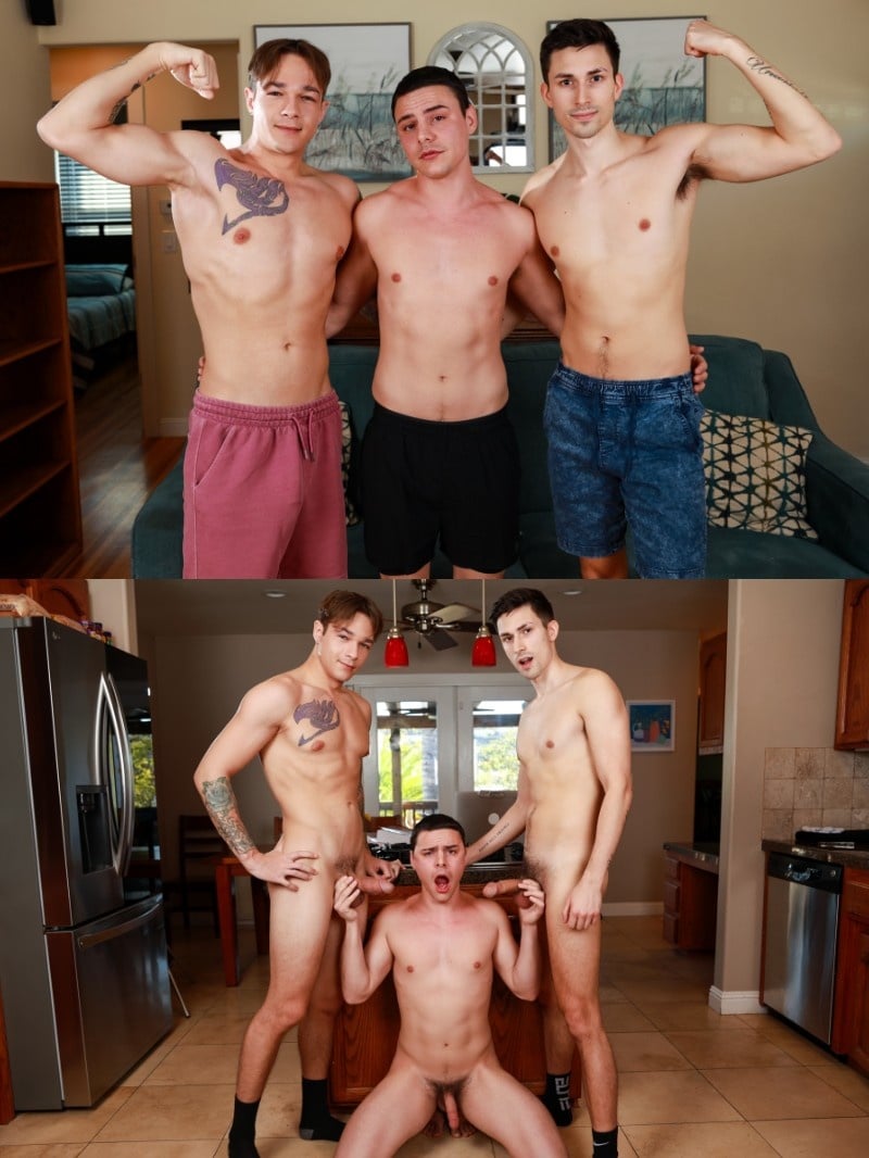 Free-Use Roommate Sucks Buddies' Dicks Anytime