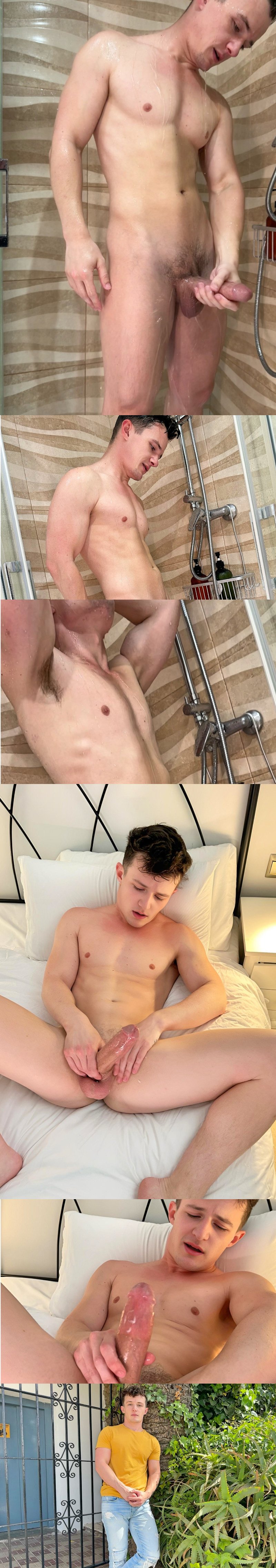 Grant Ducati Jacks Off After Showering