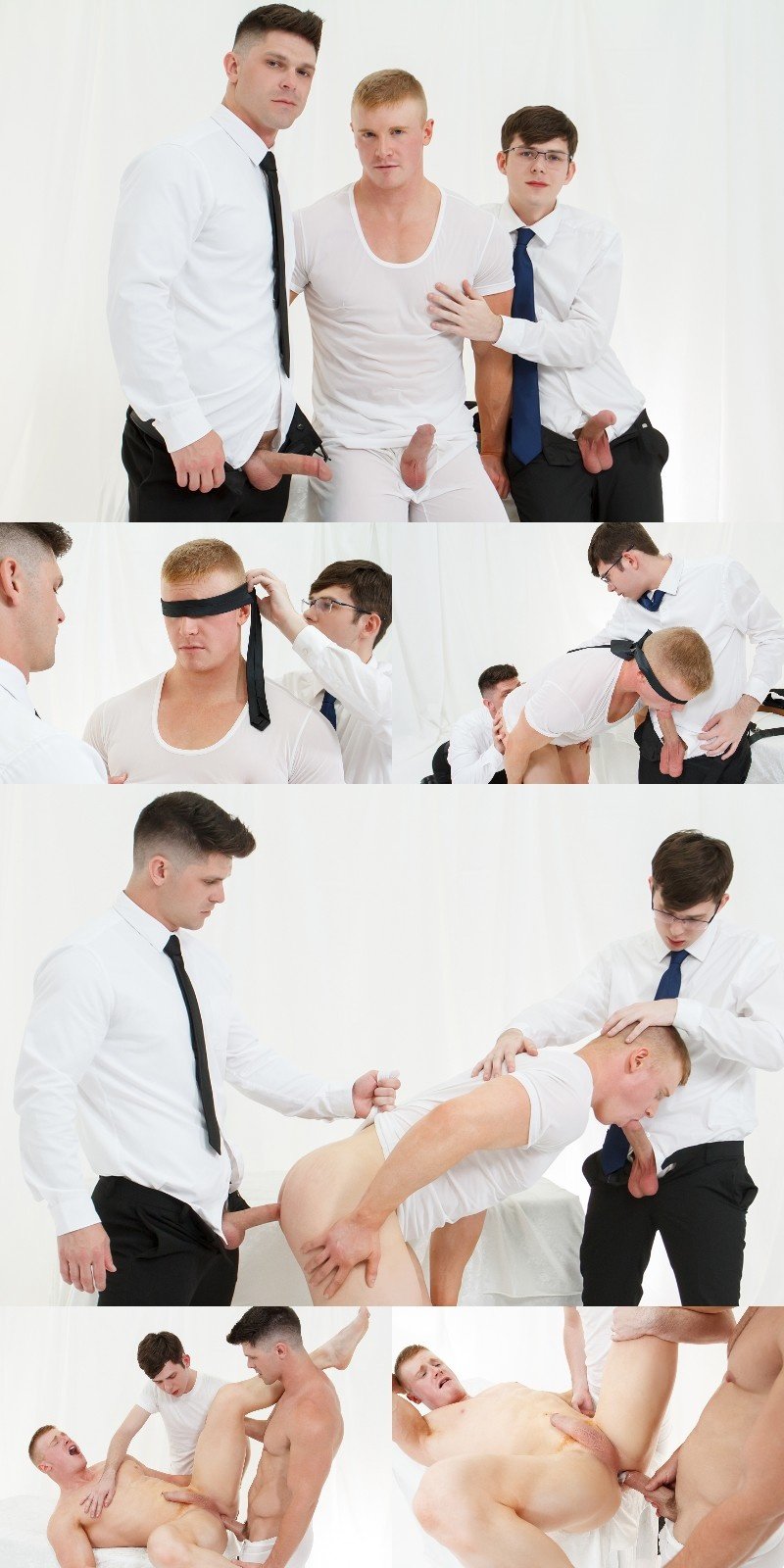 Mormon Muscle Boy Gets Punished by Two Others!