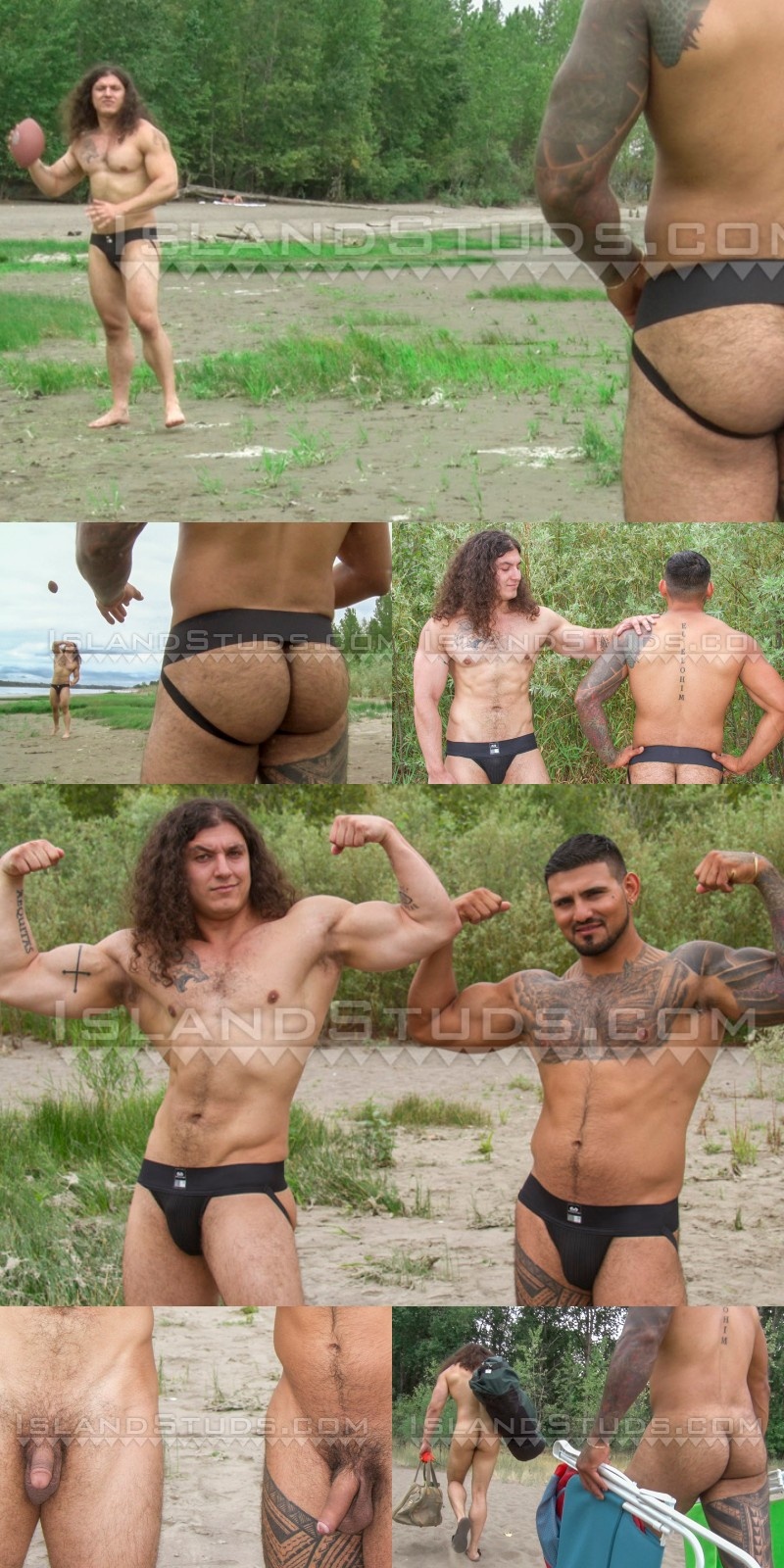 Football Nude #14 - Bodybuilders Flex, Pose & Pee