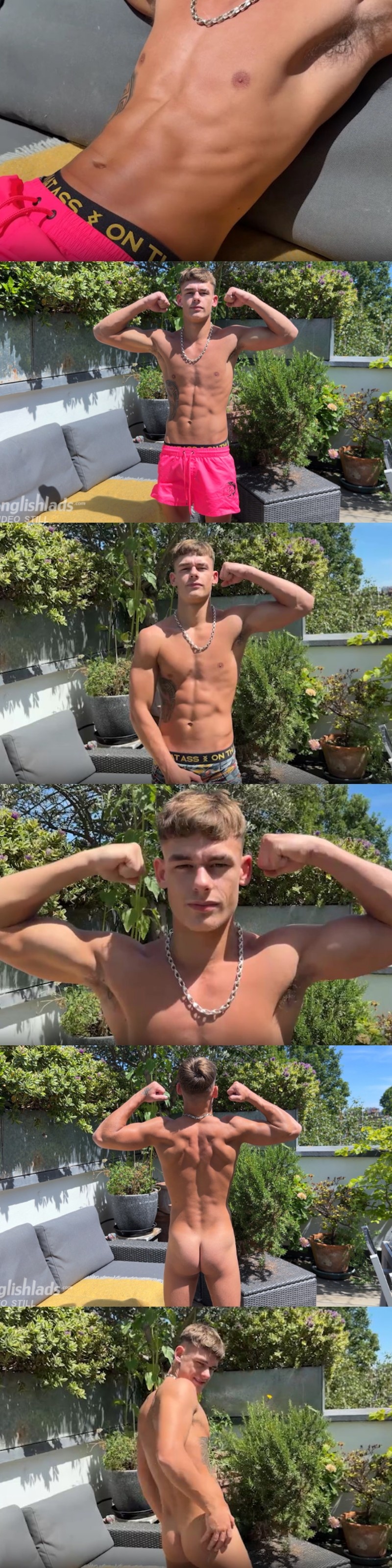 Straight Twink fires a huge load of cum from his 7-inch uncut cock