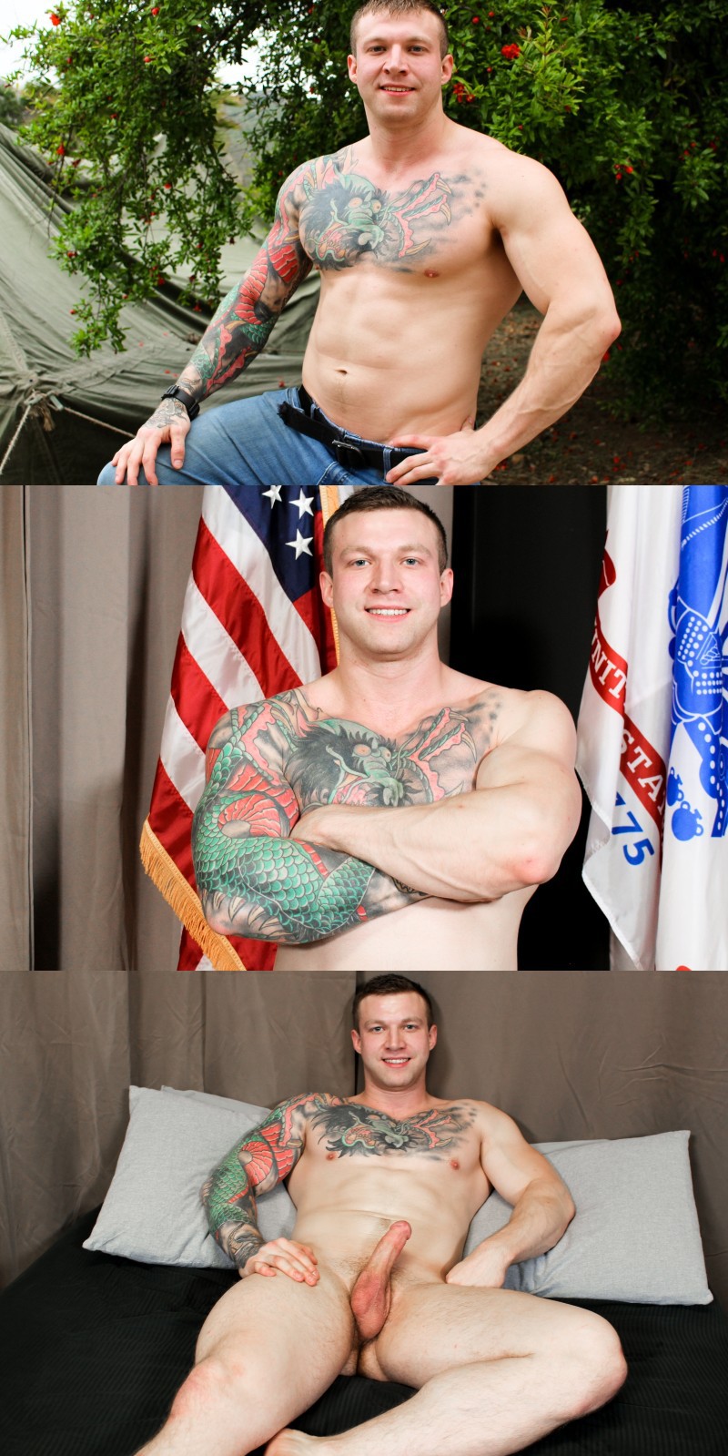 Dreamy Hunk Mike Johnson Empties His Balls at Active Duty