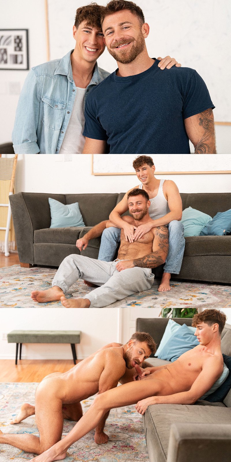 Oliver Ocean Fucks Scott Braun On His Back Until They Both Cum