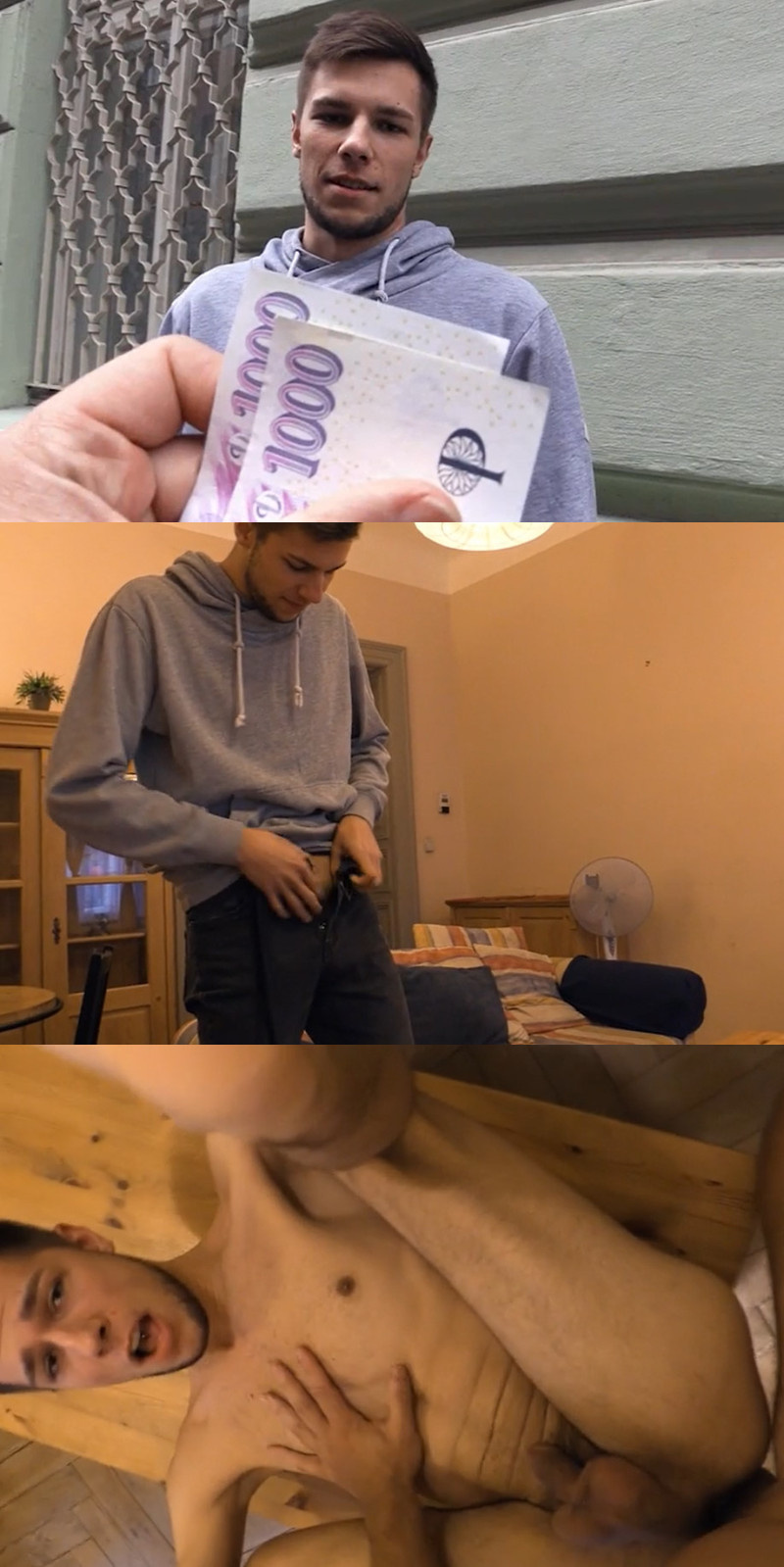 Straight Guy Has His Cherry Popped for Cash