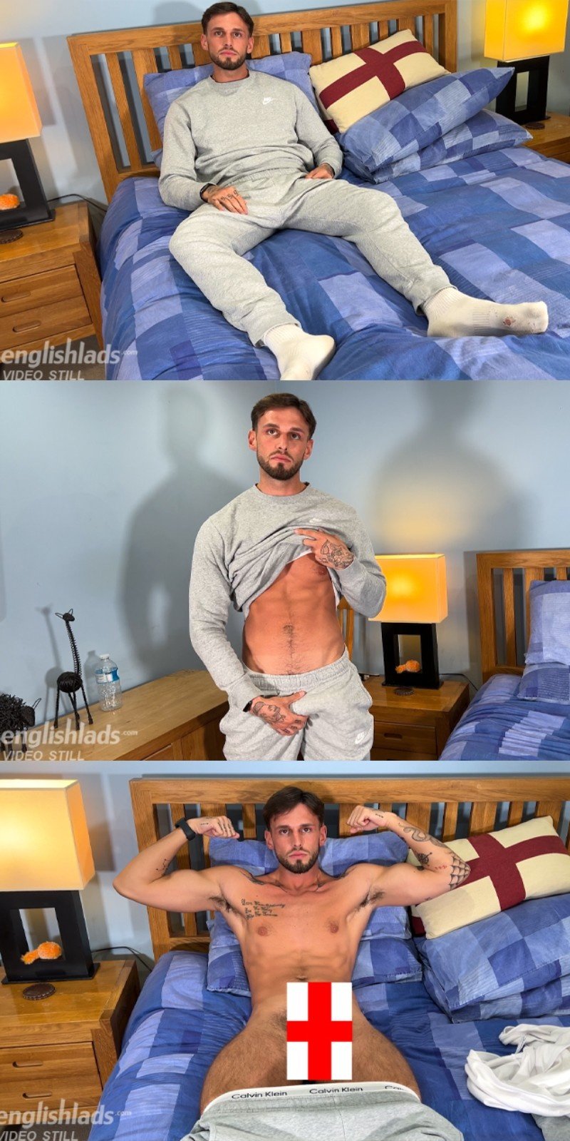 Bearded & Inked Straight English Lad Gets Wanked Off