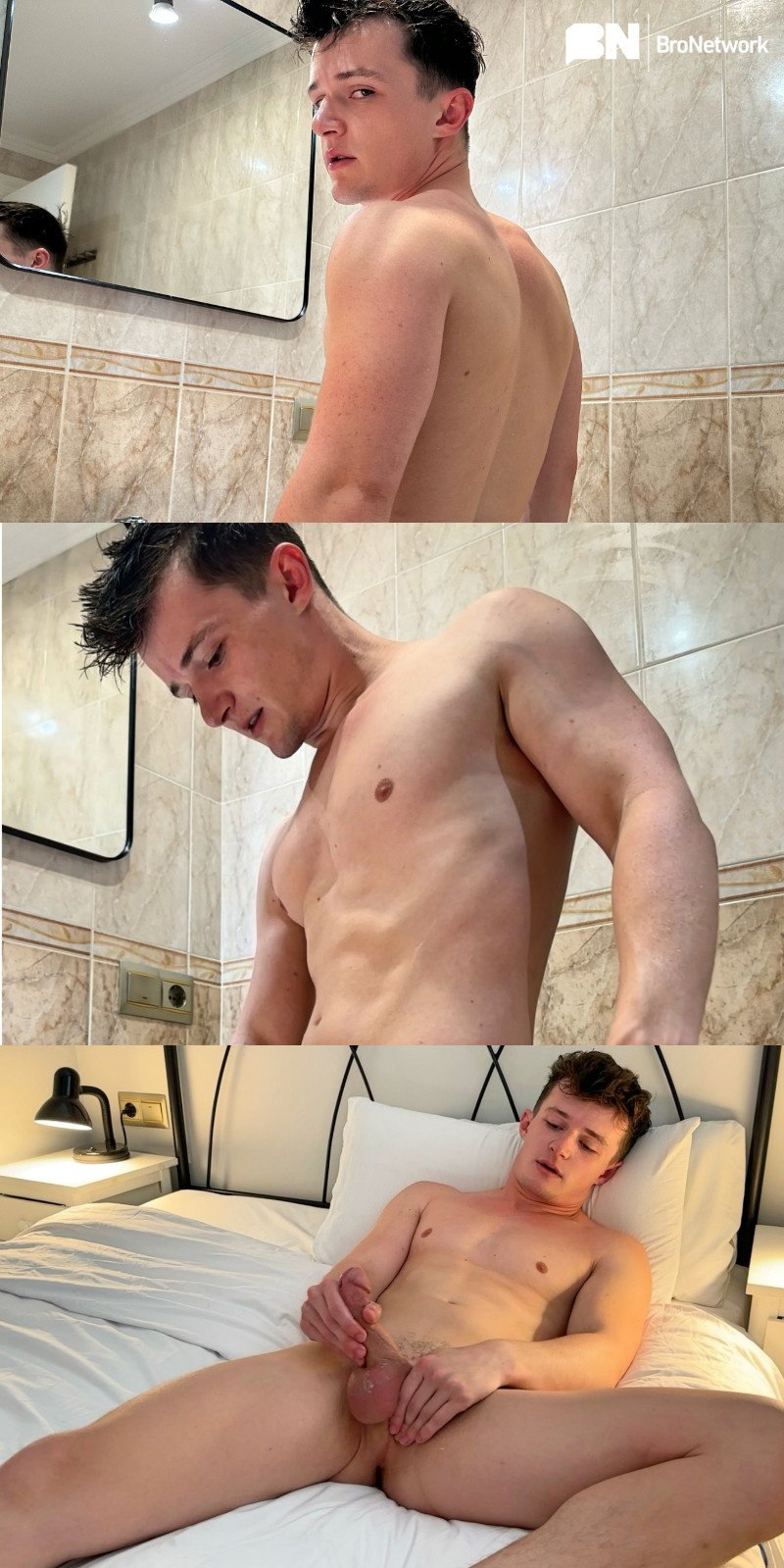 Grant Ducati Jacks Off After Showering