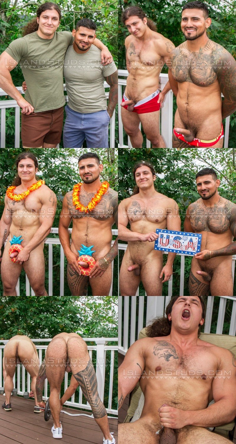 Jerking Bros Cum Together in Outdoor Stroke Session