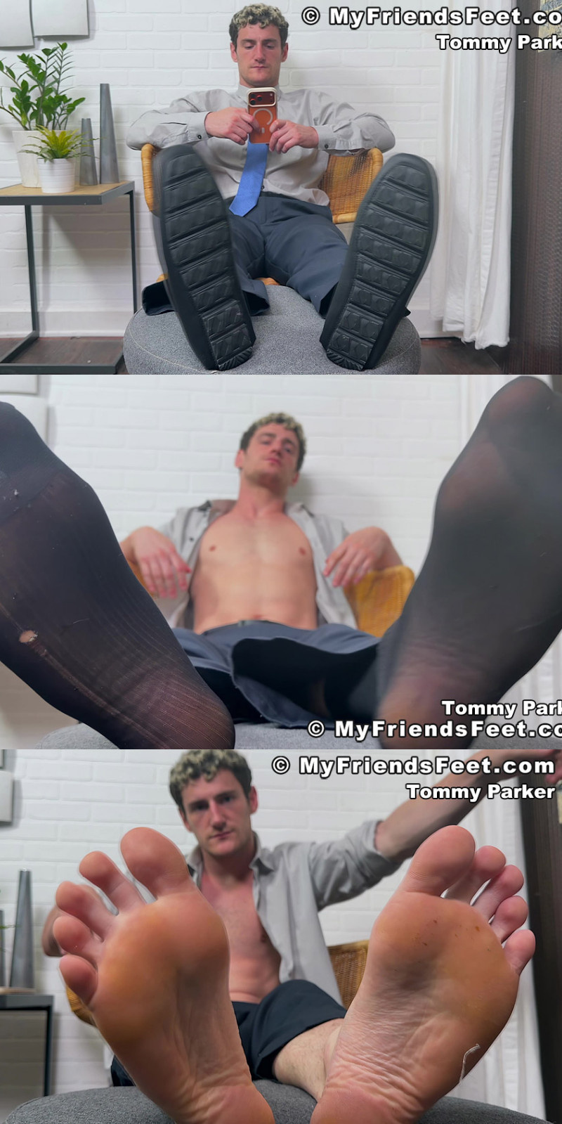 Tommy Parker flashes his magnificent body & those amazing feet