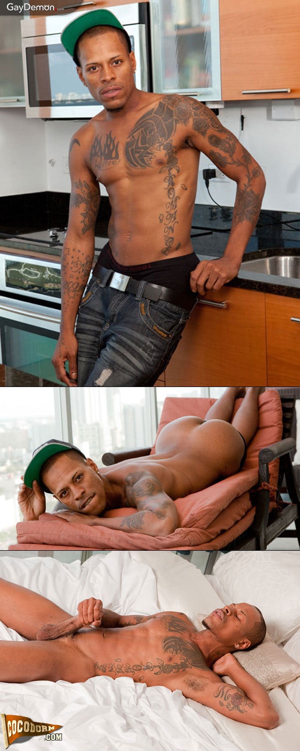 Tattooed and Very Horny Black Stud