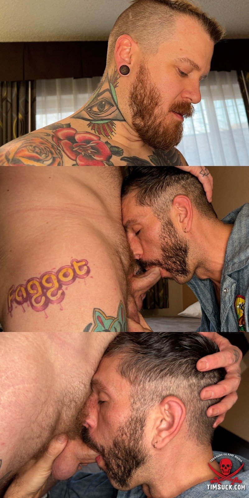 Mechanic Services Hairy Tatted Hunk in His Motel Room