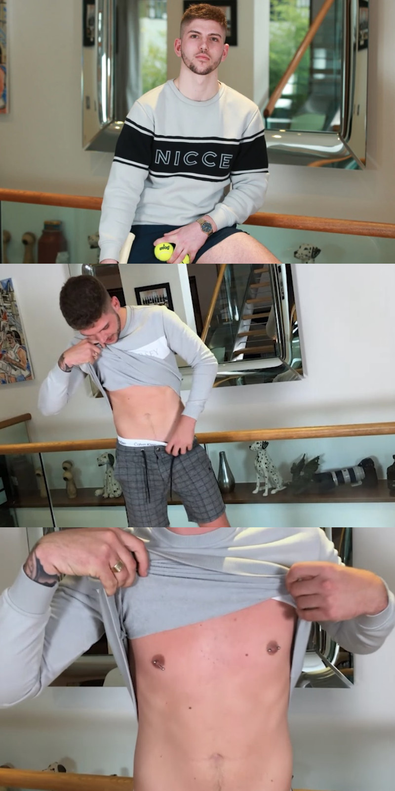 Straight Guy Milo Horrocks Shows Off His Uncut Cock