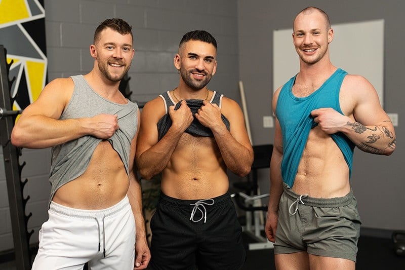 3 Hot Jocks Fuck in the Sean Cody Sauna