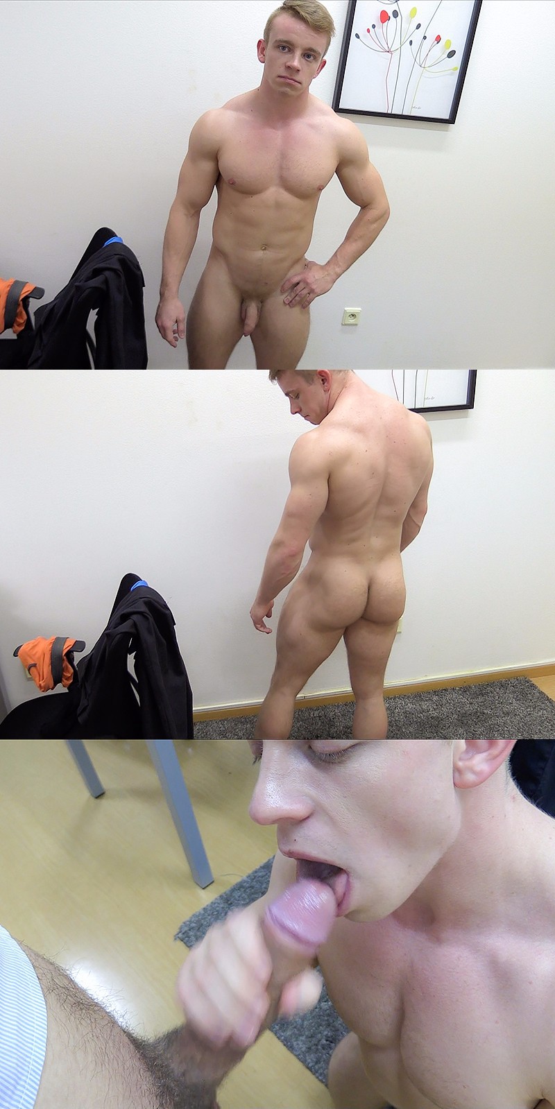 Blond Muscle Boy Gets Fucked During a Job Interview