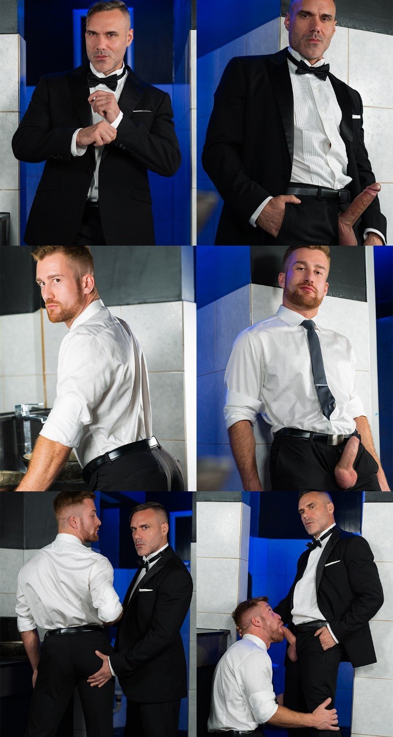 Tuxed-Up Man Fucks the Ginger Bathroom Attendant