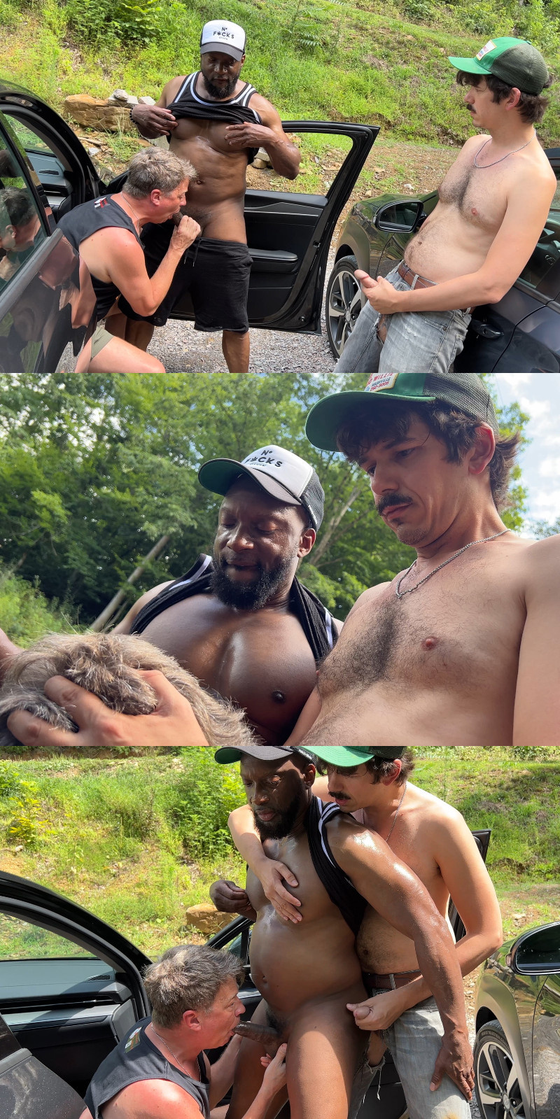 raunchy 3-way oral fun with Jonah Wheeler, Ric Reilly & Champ Robinson