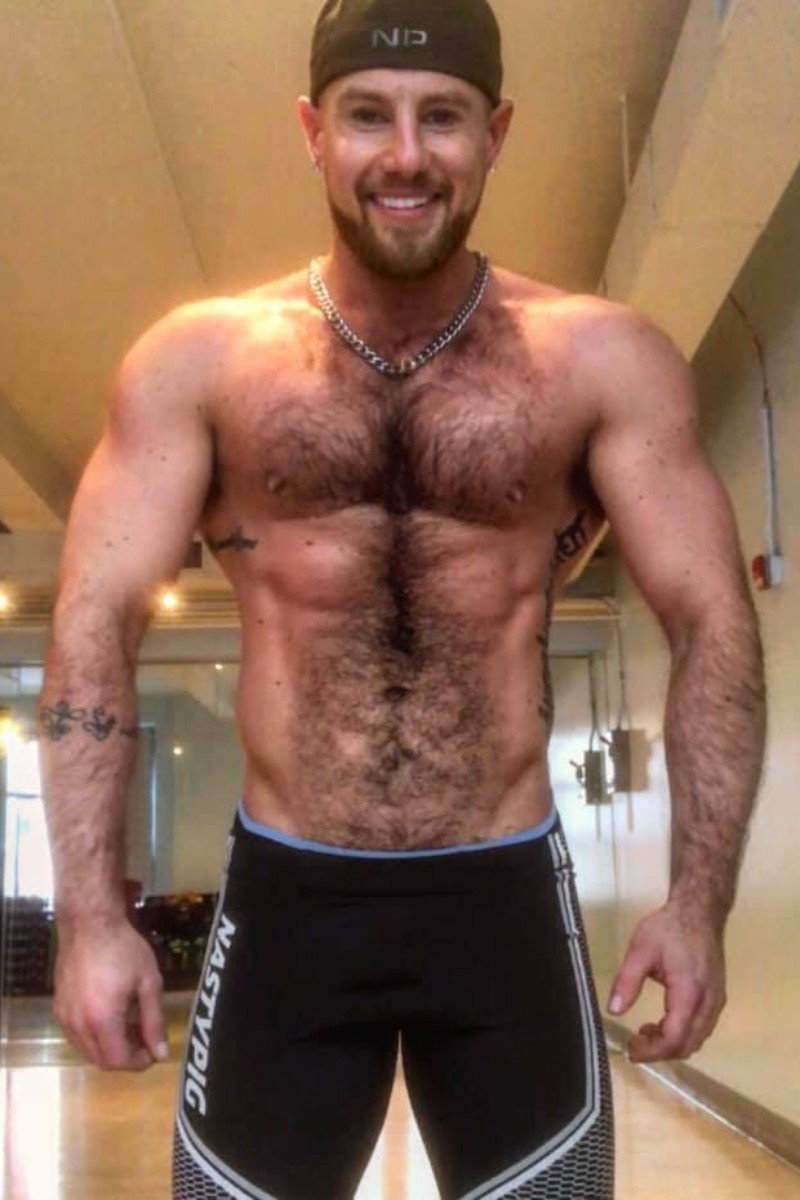 Couple of Daddy Bears Fill Muscle Cub's Hairy Ass with Two Loads of Jizz