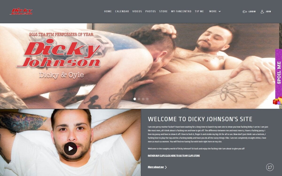 Dicky Johnson: Review of dickyjohnson.com - GayDemon